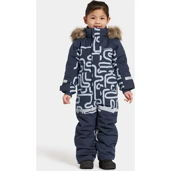 dívčí zimní kombinéza Dětská zimní kombinéza Didriksons Bjärven print path s blue - ROSTOUCÍ velikost 130