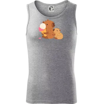 Kapybara se zmrzlinou - Tílko pánské Core - XL ( Tmavě šedý melír )