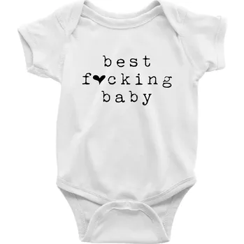 Kojenecký body Best fucking baby - Body kojenecké s krátkým rukávem - Krátký r. 3-6 měs ( Bílá )