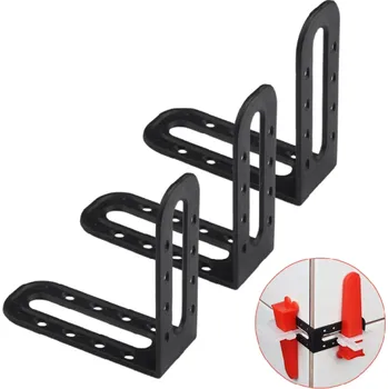 Sada 25 ks Spony na roh pro vyrovnávání dlaždic 6,1 x 2,5 mm Tvrdý plast Dlaždičské klíny Vyrovnávací systém Pokládka obkladů