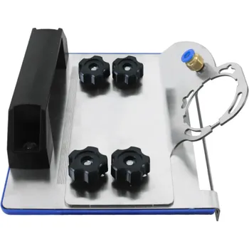 Nástroj na brusku pro řezání zkosení dlaždic pod úhlem 45° Držák s podstavou 14x18 cm Adaptér otvor 45 mm na úhlovou brusku