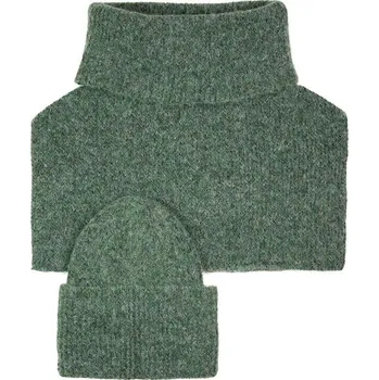 Čepice Art Of Polo Dámský zimní set čepice a rolákového nákrčníku 24103 Pelly Velikost: UNI, Barva: tmavě zelená