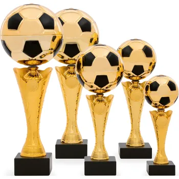 Pohár EDICE FOTBAL, výška 28 cm, zlatý/černý