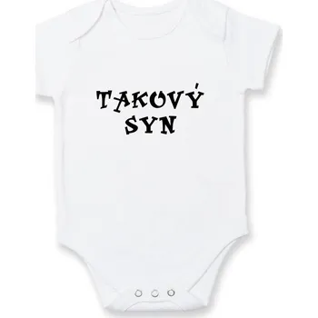 Jaký otec, takový syn - Body kojenecké s krátkým rukávem - Krátký r. 3-6 měs ( Bílá )