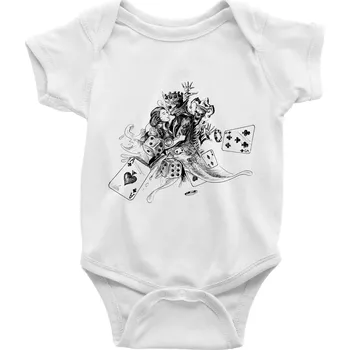 Kojenecký body Poker skica - Body kojenecké s krátkým rukávem - Krátký r. 3-6 měs ( Bílá )