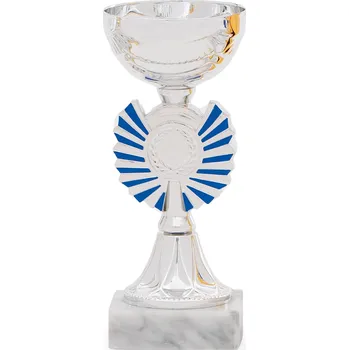 Účastnická cena, výška 16 cm, stříbrná/modrá