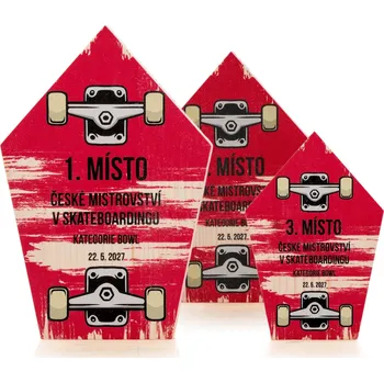 Dřevěná plaketa masiv s plnobarevným potiskem, 100x150mm