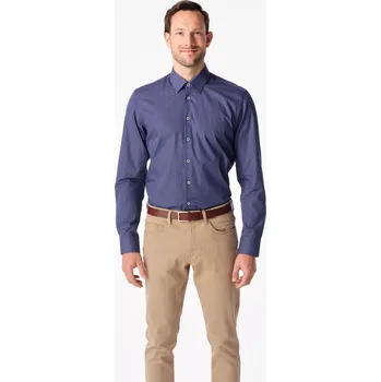 Pánská košile CityZen - BERN Pánská košile regular tmavě modrá se vzorem 41