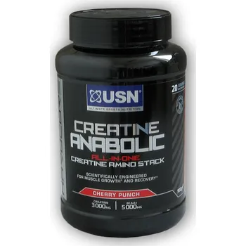 Kreatin USN Creatine Anabolic 900g Varianta: cherry + šťavnatá tyčinka ZDARMA
