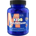 Natios Kids Multivitamin 21 vitamínů a minerálů 180 jahodových cucacích tabletek + Sleva 3 % pro registrované