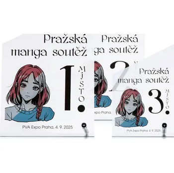 Akrylátová plaketa ekonom s plnobarevným potiskem, 80x120mm