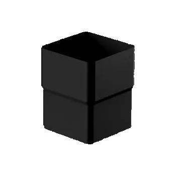 okap Spojka svodu (hrdlo) HRANATÁ 80x80mm černá