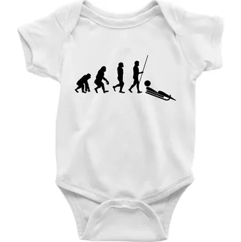 Kojenecký body Evoluce jízdy na bobu - Body kojenecké s krátkým rukávem - Krátký r. 3-6 měs ( Bílá )