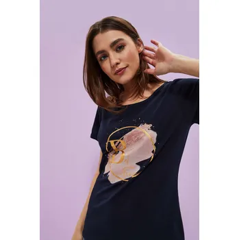 Dámská halenka Bavlněná halenka s potiskem Marisse černá | modrá | růžová | vícebarevná | vícebarevná 2179804