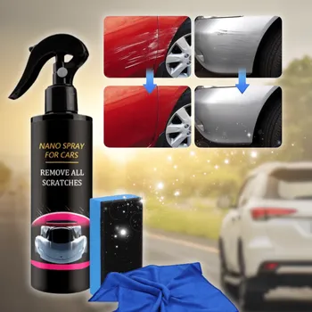 Autokosmetika Nano sprej pro odstranění škrábanců a ochranu laku 120 ml + 1 ks houbička + 1 ks hadřík, 76266