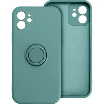 Pouzdro na mobilní telefon Pouzdro SILICONE RING pro IPHONE 17 Pro zelené
