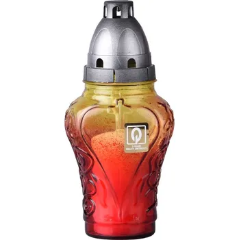 Smuteční dekorace Hřbitovní sklo 19cm vklad 90g 34h. Srdce