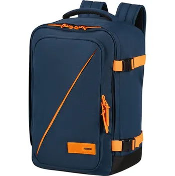 American Tourister TAKE2CABIN Batoh M 45cm Modrý Dark Navy/Radiant Orange 38L