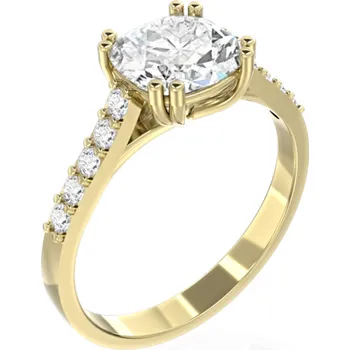 Prsten Couple, Honosný prsten Delilah, žluté zlato se zirkony, vel. 53, prům. 16.9 mm, 585-66-1-0311.0Z00.0.53.001