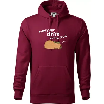 Pánská mikina May your dřím come true - Mikina pánská Cape s kapucí - 3XL ( Garnet )