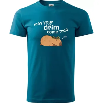 Pánské tričko May your dřím come true - Klasické pánské triko vyšší gramáže - 4XL ( Petrolejová )