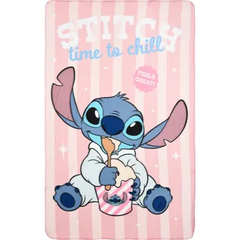 Růžová deka s motivem Disney Stitch Velikost: ONE SIZE
