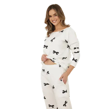 Dámské noční prádlo Dámské dlouhé pyžamo Italian Fashion Figaro XXL Bílá