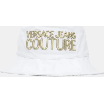Klobouk Bavlněný klobouk Versace Jeans Couture dámská, bílá barva, 78HAZK04 ZG365 78HAZK04.ZG365 00X, vel. L