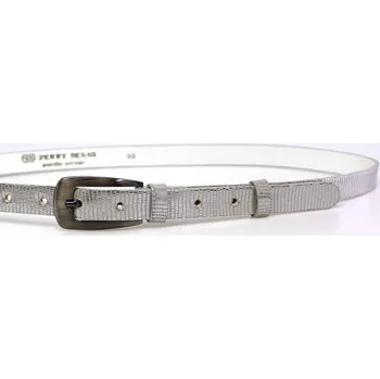 Opasek PENNY BELTS Kožený opasek 20-179-606 stříbrný METAL - 85 cm