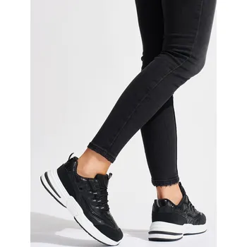 Dámské tenisky Černé dámské boty na hrubé podrážce LG911B Velikost: 41