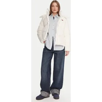 Dámská bunda Tommy Jeans Vatovaná bunda Alaska DW0DW21623 Écru Relaxed Fit XL