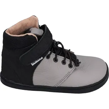 Dívčí obuv Barefoot kotníkové boty Pegres BF56 - šedé 29