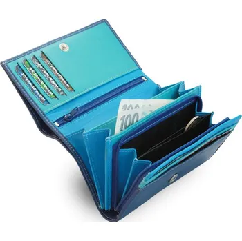 Peněženka Dámská kožená psaníčková peněženka Arwel 4125­ - modrá