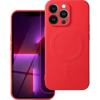 Pouzdro na mobilní telefon SILIKONOVÉ pouzdro MAG COVER (s velkým otvorem) kompatibilní s MagSafe pro IPHONE 17 Pro Max červené