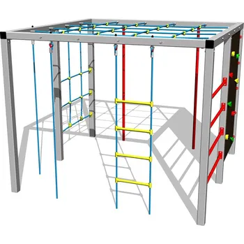 Doplněk pro dětské hřiště Playground System ŠPLHACÍ SESTAVA na dětská hřiště - kostka (celokovová)