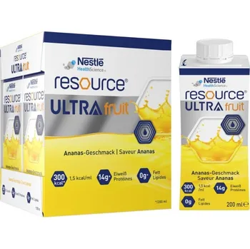 Speciální výživa RESOURCE ULTRA FRUIT HIGH PROTEIN PŘÍCHUŤ ANANAS perorální roztok 4X200ML