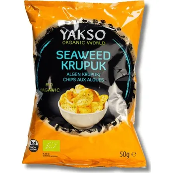 YAKSO Indonéské krekry (krupuk) - mořské řasy Wakame 50g