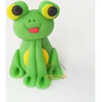 Figurka na dort žába 5x4cm z kokosové hmoty - Fagos