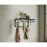 Nástěnný věšák na kabáty 60 x 20 x 33 cm | antracit