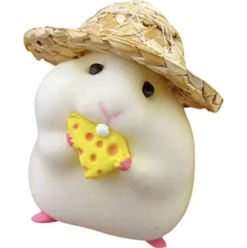 Dekorace do auta s motivem křečka Roztomilý doplněk interiéru vozu Ozdoba na palubní desku nebo zpětné zrcátko Originální autodoplňek