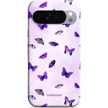Pouzdro na mobilní telefon Odolný obal Mobiwear Elite Pro - Google Pixel 10 Pro XL - EP77E Fialoví motýlci (Odolné pouzdro, obal kryt Mobiwear Elite Pro - maximální ochrana mobilu Google Pixel 10 Pro XL, zesílené hrany, přesné výřezy, pohodlné držení, odolná grafika, kvalitní)