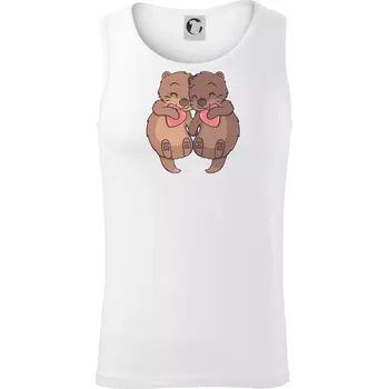 Zamilované vydry - Tílko pánské Core - XL ( Bílá )