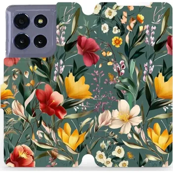 Pouzdro na mobilní telefon Flipové pouzdro Mobiwear - Motorola Moto G86 5G - VP71S Na zelené louce (Knížkové flip pouzdro, obal, kryt na mobil Motorola Moto G86 5G - VP71S Na zelené louce, materiál Umělá kůže + TPU - ochrana 360°, stojánek, silikonová vanička, magnetické zavírání)