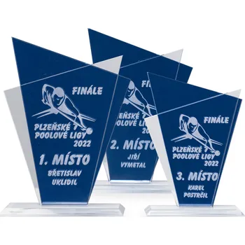 Skleněná plaketa s laserovým gravírováním, 125x175mm