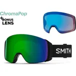Snowboardové brýle Smith 4D Mag black | cp sun green mirror +cp storm rose flash 2026 - Odesíláme do 24 hodin