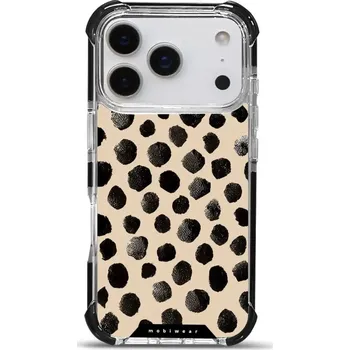 Pouzdro na mobilní telefon Odolný obal Mobiwear MagSafe Elite Bumper - Apple iPhone 17 Pro - DA50D Černé puntíky (Odolný kryt, pouzdro, obal Mobiwear Elite Bumper na mobil Apple iPhone 17 Pro - DA50D Černé puntíky, materiál Plast + TPU silikon + kov - zesílená ochrana telefonu,)