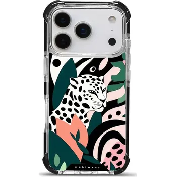 Pouzdro na mobilní telefon Odolný obal Mobiwear MagSafe Elite Bumper - Apple iPhone 17 Pro - D027D Levhart (Odolný kryt, pouzdro, obal Mobiwear Elite Bumper na mobil Apple iPhone 17 Pro - D027D Levhart, materiál Plast + TPU silikon + kov - zesílená ochrana telefonu, podpora MagSafe