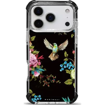 Pouzdro na mobilní telefon Odolný obal Mobiwear MagSafe Elite Bumper - Apple iPhone 17 Pro Max - D007D Ptáček a květy (Odolný kryt, pouzdro, obal Mobiwear Elite Bumper na mobil Apple iPhone 17 Pro Max - D007D Ptáček a květy, materiál Plast + TPU silikon + kov - zesílená ochrana)