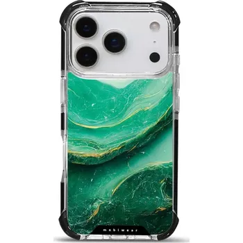 Pouzdro na mobilní telefon Odolný obal Mobiwear MagSafe Elite Bumper - Apple iPhone 17 Pro - D017D Zelený mramor (Odolný kryt, pouzdro, obal Mobiwear Elite Bumper na mobil Apple iPhone 17 Pro - D017D Zelený mramor, materiál Plast + TPU silikon + kov - zesílená ochrana telefonu,)