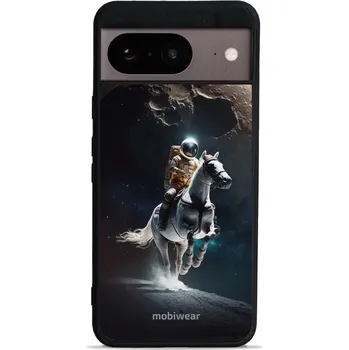 Pouzdro na mobilní telefon Lesklý kryt Mobiwear Glossy - Google Pixel 8 - G004G Astronaut na koni (Prémiové lesklé pouzdro, obal, kryt Mobiwear Glossy na mobil Google Pixel 8 - G004G Astronaut na koni, materiál Plast + TPU silikon - krytí po všech stranách, neošoupatelný potisk,)